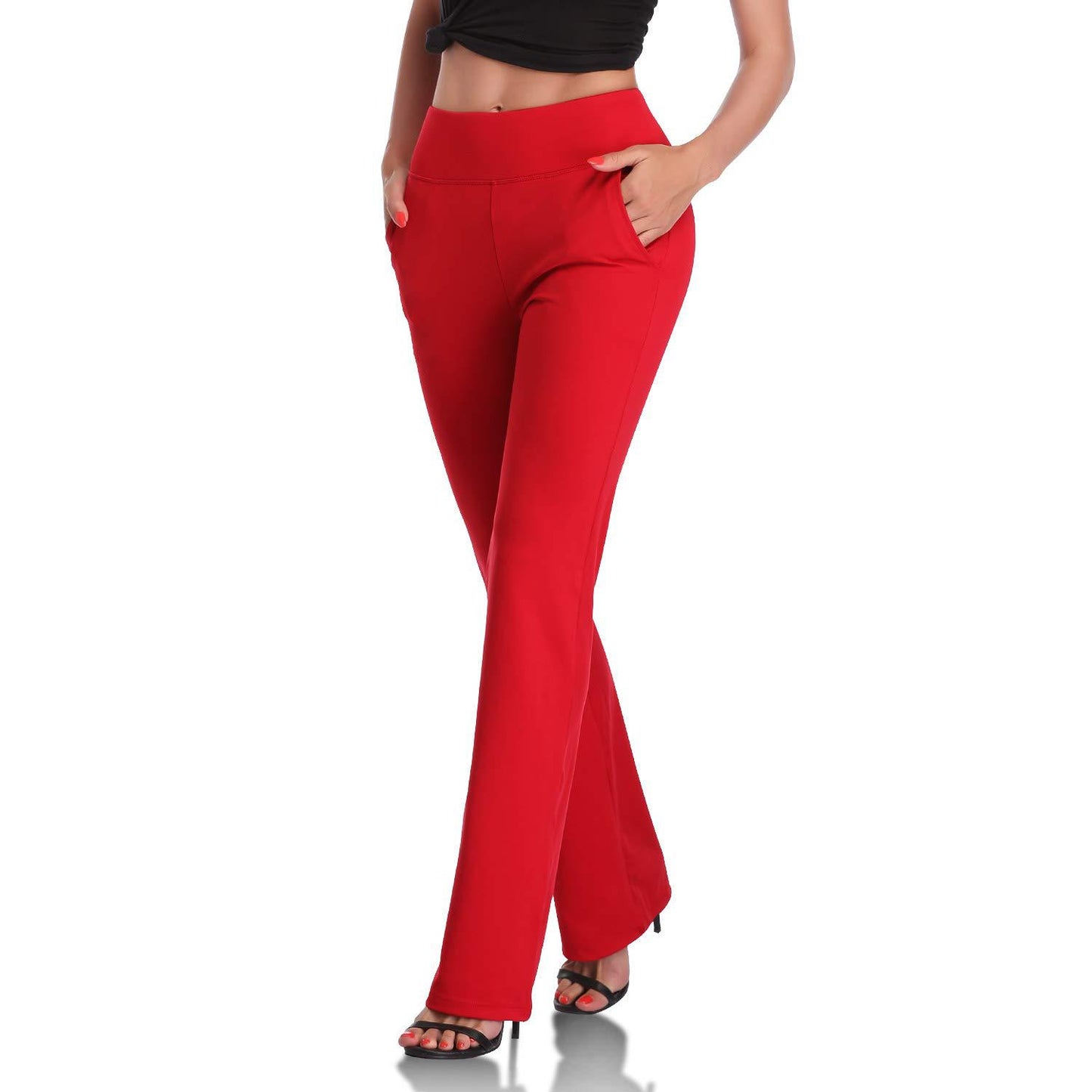 Women's Knitted Long And Micro Flared Side Pocket Pants