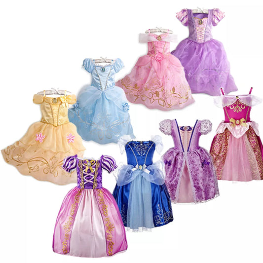 Little Girl Rapunzel Costume Party Fancy Princess Dress Christmas