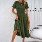 Women's Temperament Smocking Hollow Dress