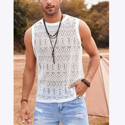 Men's Casual Hollow Sexy Vest Plus Size