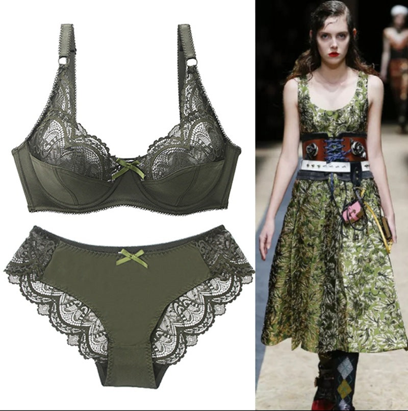 Lace Bra French Underwear Suit