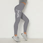 Waist Letter Printed Leggings Hip Lifting Stretch