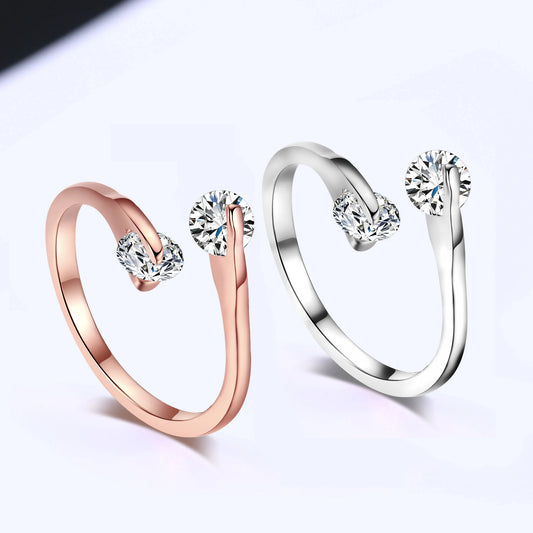 Engagement Wedding Ring For Women Classic Elegant Twin