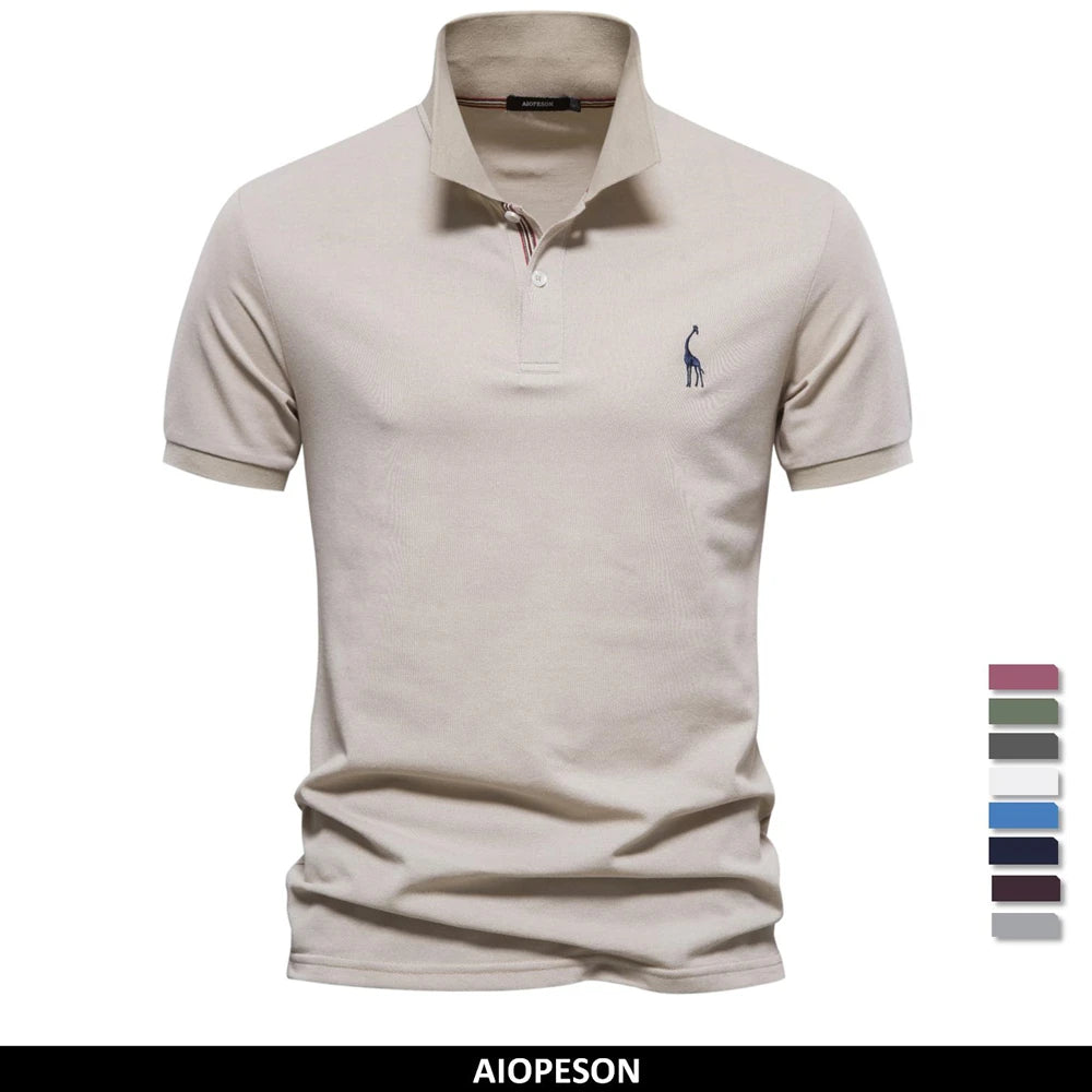 AIOPESON Brand Men's Polo Shirts Cotton Polo Shirts for Men Short Sleeve