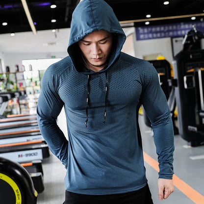 Mens Fitness Tracksuit Running Sport Hoodie Gym