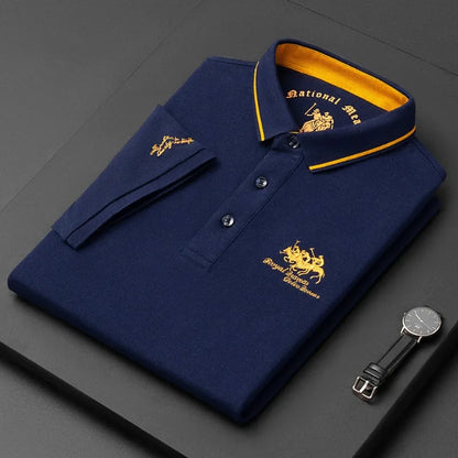 2023 New Embroidered Polo Shirt Men's High-end Luxury