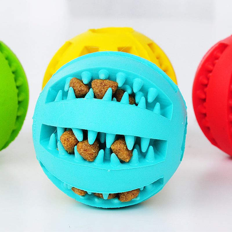 Pet Slow Feeder Dog Toy Cute Funny Rubber Dog Ball Toy