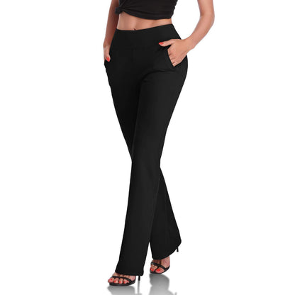 Women's Knitted Long And Micro Flared Side Pocket Pants