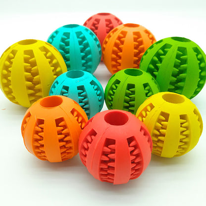 Pet Slow Feeder Dog Toy Cute Funny Rubber Dog Ball Toy