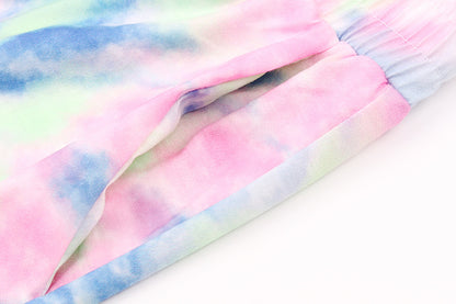 Women's Split Printed Tie-dye Casual Pants